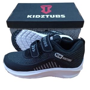 Sepatu Sekolah Anak Perempuan Warna Hitam Putih Tali Perekat Rekat Velcro Kecil Tanggung Umur 6-10 Tahun PAUD TK SD SMP SMA Kelas 1 2 3 4 5 6 7 8 9 0-KIDZTUBS1522052922