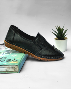 NITTS sepatu kerja wanita model terbaru 2022 empuk sepatu pantofel wanita hitam slipon