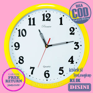 Jam Dinding Dekorasi Rumah Warna Biru Hijau Polos Minimalis Premier 038