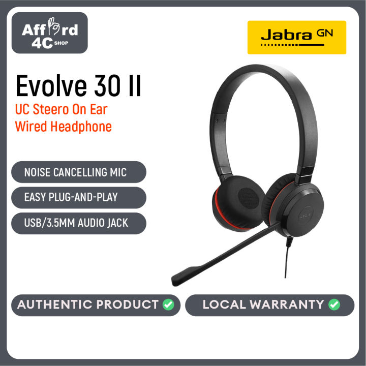 Jabra Evolve 30 II MS Stereo USB and Smart Phone
