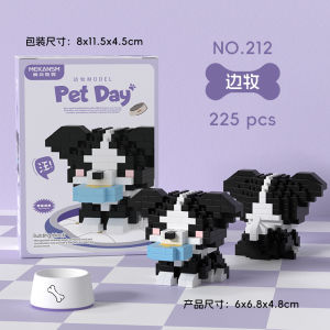 Cartoon Small Animal kittens Cat and Dog Series Desktop Decoration Building Block Toys