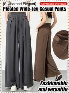 Nine-minute Pants Slimming High-waisted Casual Pants Loose Shopping Elegant and Stylish Fashionable Women