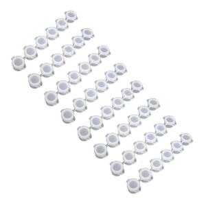 Pack of 8 Empty Pots with Lids Small Strips Small Storage Pots Small Clear Pots for Student