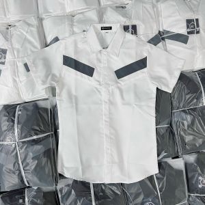 ÁO sơ mi nam nữ ngắn tay vải lụa mát mẻ thoải mái cực đẹp phối viền ngực cực ngầu cho anh em Menswear TOP ÁO