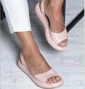 WomenS New Summer Large Size Flat Low-Heel Peep-Toe Fashion Thick-Soled WomenS Sandals
