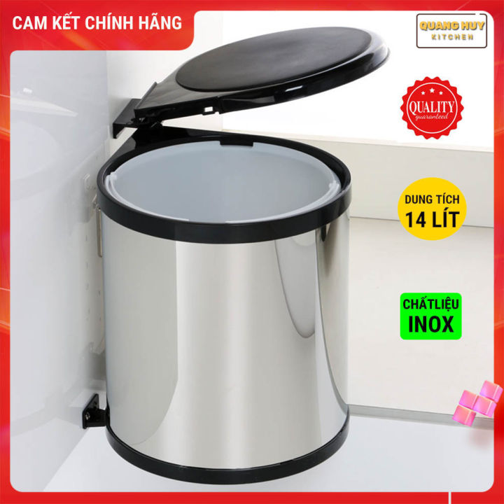 Thùng rác tròn gắn cánh tủ bếp dung tích 14 lít