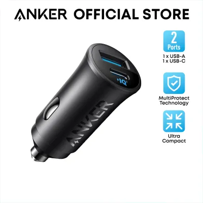 Anker PowerDrive Car Charger 30W With PPS USB Charger Anker Charger USB Charger Ultra-Compact Dual-Port (A2741)