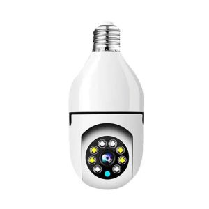 V380 Pro 1080P Bulb Camera 360° Panoramic CCTV Home Security Wi-Fi Camera WIFI IP Camera Night Vision Baby Motion Detection Indoor and Outdoor Two-Way Audio