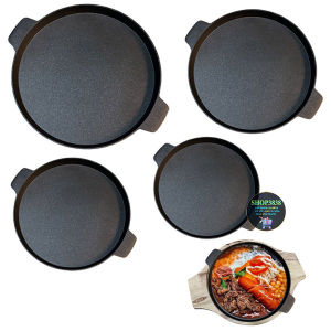 Bộ Chảo Nhôm Chống Dính ( 20-22-24cm ) Kèm Đế Gỗ Làm Ốp La Trứng Bò Có Quai