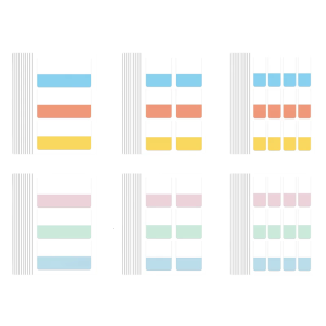 30/60/120Pcs Colored PET Label Adhesive Note Writable Label Repositionable Book Markers for Journal Planner Notebook