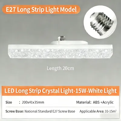 17 MILE LED Strip Bulb Super Bright E27 Screw Ceiling Lamp Household High Power Brightness Long Crystal