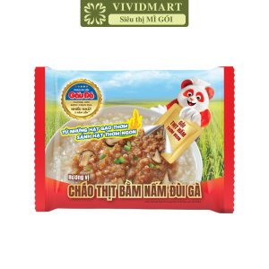 [GÓI LẺ] - ASIAFOODS - Cháo Gấu đỏ (có gói thịt hầm) 2 vị: Gà hầm bí đỏ Thịt bằm nấm đùi gà Cháo ăn liền Gấu Đỏ (74g/gói)