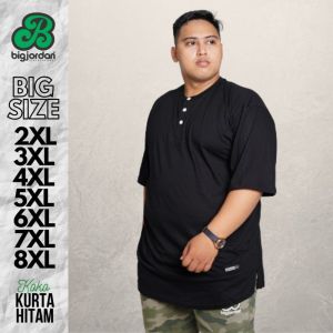BIG J O R D A N gamis kurta pria dewasa big size jumbo size HITAM O R I G I N A L 8xl 7xl 6xl 5xl 4xl 3xl