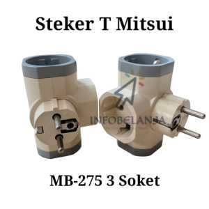 Steker T Mitsui MB-275 Rigel 3 Multi Colokan Listrik Garansi Resmi Original SNI