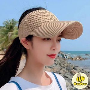 MaxPlus Women Summer Outdoor Beach Sunscreen Knitted Sun Hat