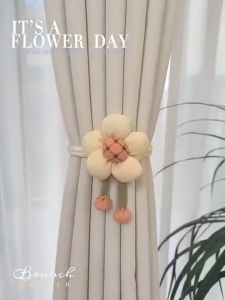 Adjustable Elastic Flower Curtain Tieback Cute Cartoon Buckle Rope Decorative Window StrapHome Decor