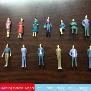 GOLDVAULT 10pcs ABS Crafted Sand Table Model Figurines Colored 1:25 1:30 1:50 1:75 1:87 Scale Hand-Painted Figurines Set Standing People Scale Model Figurines DIY Handmade