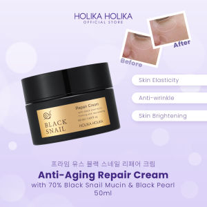 Holika Holika Prime Youth Black Snail Repair Cream | Brightening & Anti-Aging Skincare