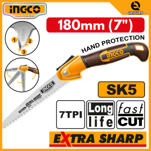 INGCO FOLDING SAW | TRIPLE TEETH ULTRA SHARP BLADE | HFSW1806