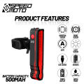 Bicycle Rear Light LD51 USB Rechargeable LED Laser Polyline Seat Fork Tail Light MTB Bike Rode Super Bright SPEEDMOTO. 