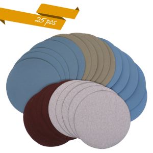 Bộ 5 giấy nhám đĩa 5 inches cao cấp Silicon Carbide chuyên dụng đánh bóng đủ số 60-10000