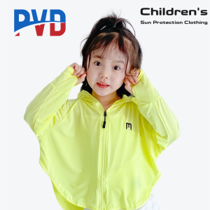 PVD 3-6 Yrs Kids Sunscreen Sun Frotection Shirt Ice Silk Thin Breathable Sunscreen Clothing