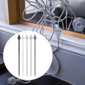 5 cái Cáp silicon quan hệ tái sử dụng cao su dây buộc xoắn đa năng dây đàn hồi tổ chức dây cao su làm sạch công cụ