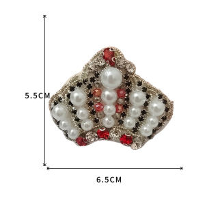 Rhinestone Beaded Crown Patches Handmade Cloth Stickers Fashion Beading Applique Patch Cloth Stickers Bag Shoes Accessories H260729