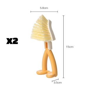 Brush Triangular Design Washing Brush Cleaning Without Dead Ends Fine Bristles Stable and Durable