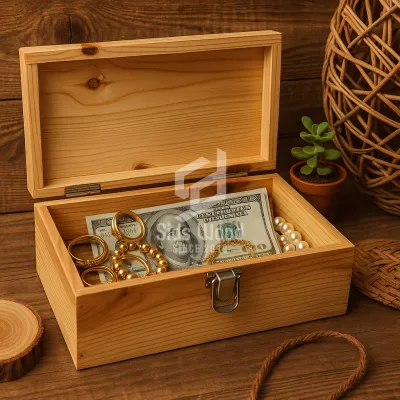 SidsWood [K24129] Kotak Kayu Jati Belanda Aesthetic Multifungsi Box Kayu Penyimpanan Multifungsi Aesthestic Box Kotak