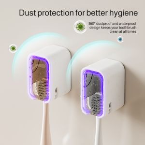 Dustproof wallmounted electric toothbrush holder