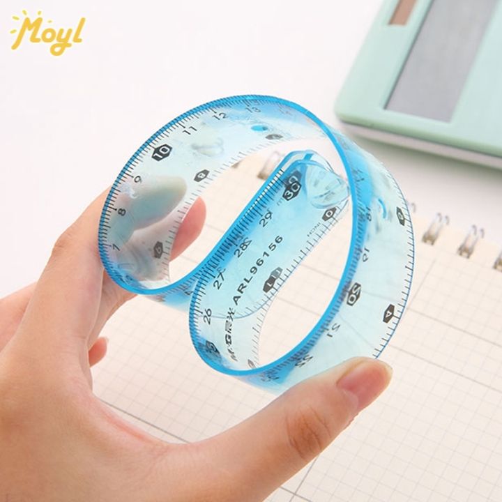 15/20/30cm Flexible Soft Ruler Multifunctional Plastic Ruler Student ...