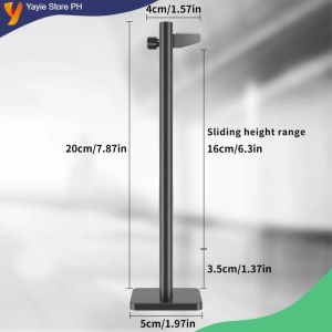 upHere Aluminum GPU Bracket Anti Slip Rubber Pad Vertical Mounting Holder GH02BK