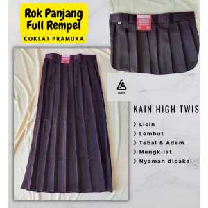 Rok Panjang Rempel Coklat Pramuka Seragam Sekolah SMP SMA Anak Perempuan
