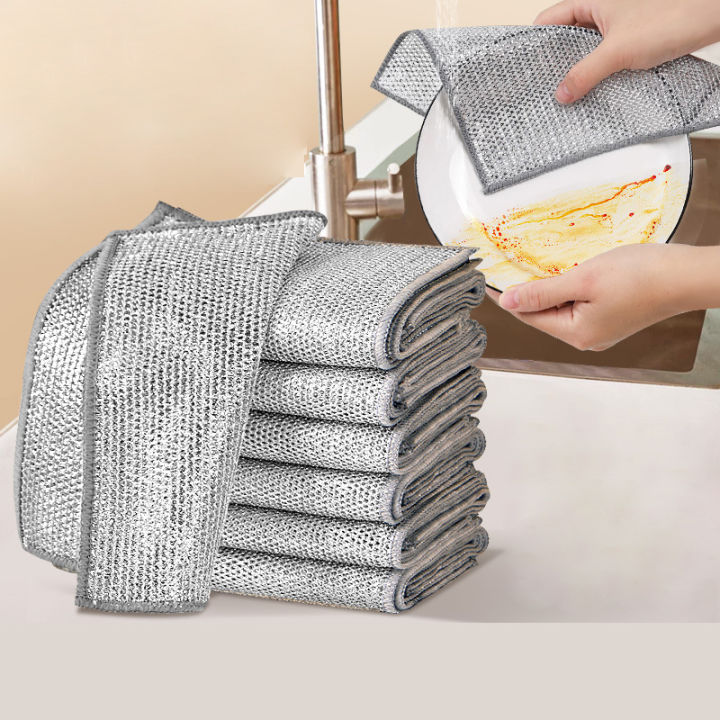 Set 20 Giẻ Rửa Chén Sợi Kim Loại Lau Rửa Chén Bát Xoong Nồi Siêu Sạch ...