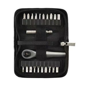Portable multi-functional mini 22 in 1 ratchet wrench set with screwdriver