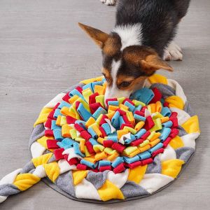 Dog Snuffle Mat – Stress Relief & Training Scent Pad Enrichment Toy for Puppies Slow Feeding Puzzle Toy for Dogs Treat Dispensing Interactive Puppy educational stress relief toy food leakage training mat essential for big dogs and puppies to play with