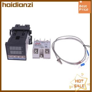 haidianzi 100-240VAC PID REX-C100 Temperature Controller SSR-40A Thermocouple