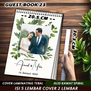 COD BUKU TAMU PERNIKAHAN MURAH MOTIF 23 (ISI 5 LEMBAR COVER 2 LEMBAR) - GUEST BOOK COVER LAMINASI BUKU CATATAN