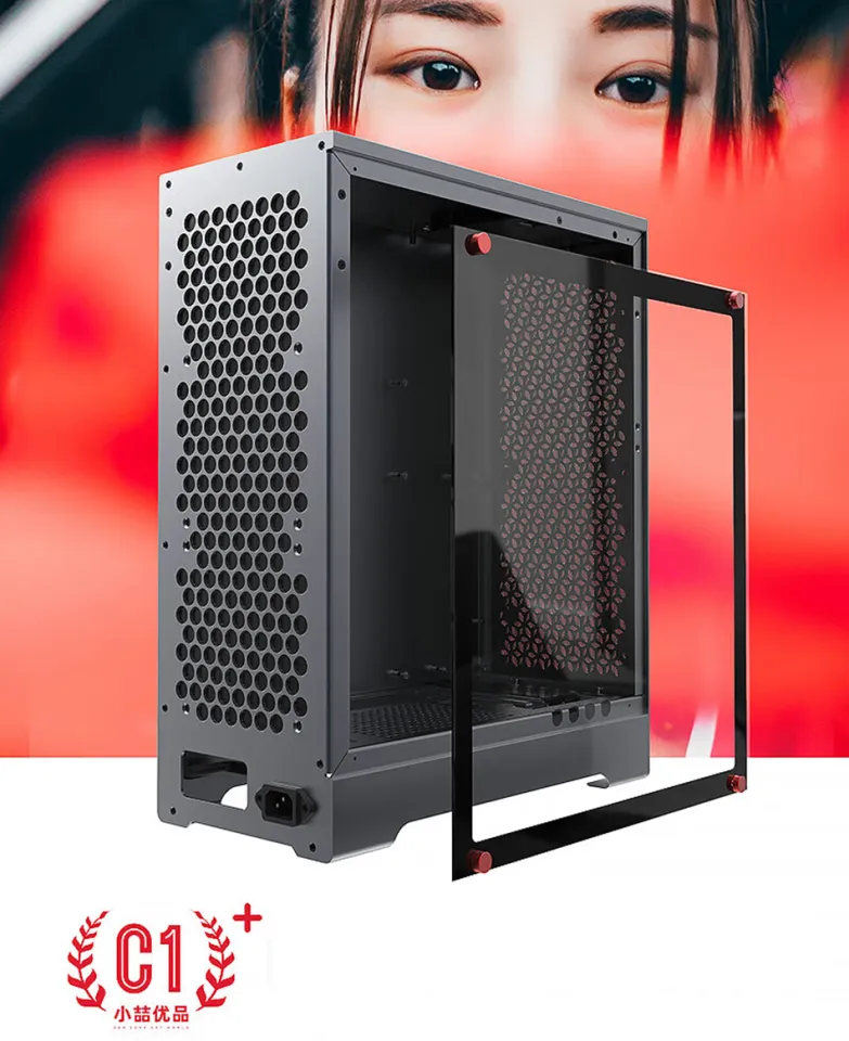 ZZAW C1 All Aluminum MATX/ITX Computer Case Support ATX Power