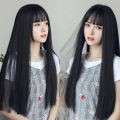 2 Colors Straight Hair Wig Long Straight 70cm Hair Wig Piece Extension Simulated Hair Wig For Women Cosplay Party Wig 假发. 