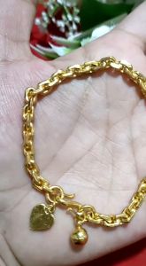 gelang rantai Medan lapis kristal 24.k
