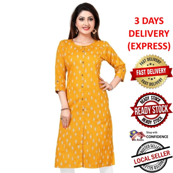 ORIGINAL READY STOCK Kurti Women Indian New Design 2023 Cotton Top