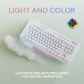 Logitech G713 Wired Mechanical Gaming Keyboard with LIGHTSYNC RGB Lighting, Tactile Switches (GX Brown) and Keyboard Palm Rest, PC and Mac Compatible, White Mist. 