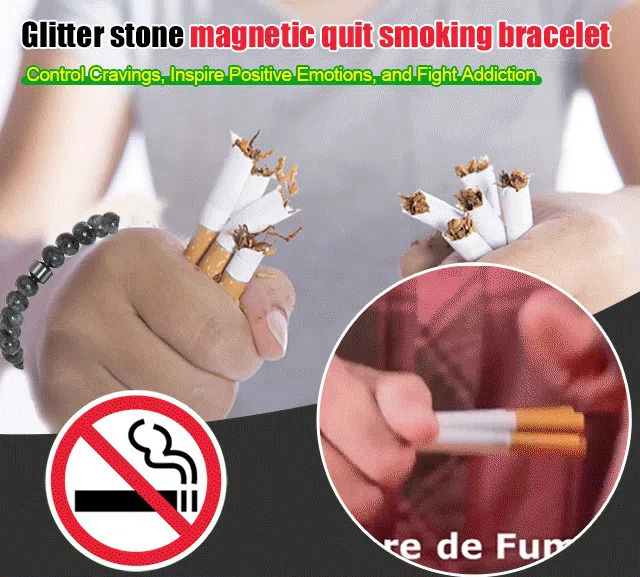 Quit Smoking Bracelet Black Stone Tiger Eye Beads Health