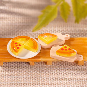QUANSEN 10PCS Cute Simulation Pizza Food Dollhouse Toys Miniature Models Ornaments Decor DIY Resin Accessories Kids Play House Toys Gift