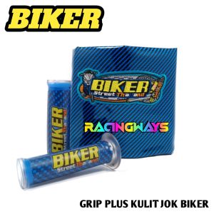 Handgrip Biker Carbon Karbon Plus Kulit Jok Biker Karbon Paket 2 IN 1 Universal