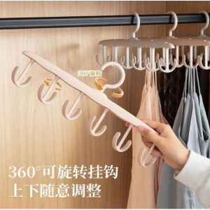 12 Hook Hanger Space Saver Clothes Hangers Saving Magic Hanger 360 Rotate Anti-skid Organizer Rack Wardrobe ( 多功能衣架 )