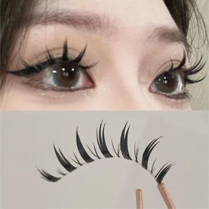 AN249 3 Pairs Cosplay Little Devil False Eyelashes 3D Thick Full Strip Manga Lashes Korean Makeup Tools Women