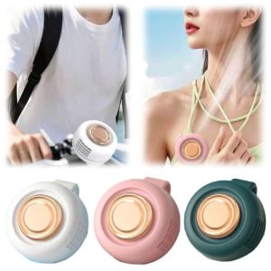 OOC 3 Adjustable Speed Clip-On Waist Fan Bladeless Mute Handheld Air Cooler Compact Silent Operation Mini Electric Fans Indoor Outdoor Use